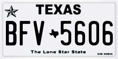 TX license plate BFV5606