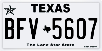 TX license plate BFV5607