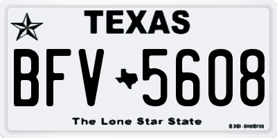 TX license plate BFV5608
