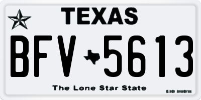 TX license plate BFV5613