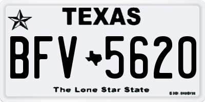 TX license plate BFV5620