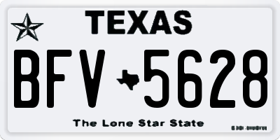 TX license plate BFV5628