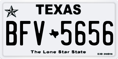 TX license plate BFV5656