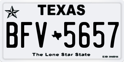 TX license plate BFV5657