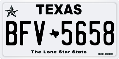 TX license plate BFV5658