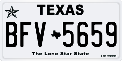 TX license plate BFV5659