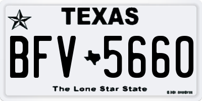 TX license plate BFV5660