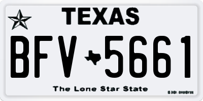 TX license plate BFV5661
