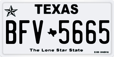 TX license plate BFV5665