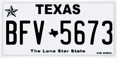 TX license plate BFV5673