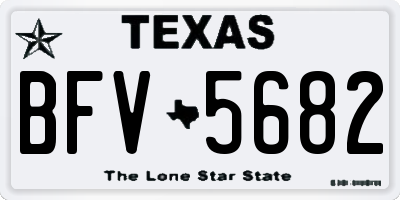 TX license plate BFV5682