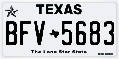 TX license plate BFV5683