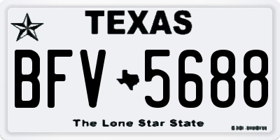 TX license plate BFV5688