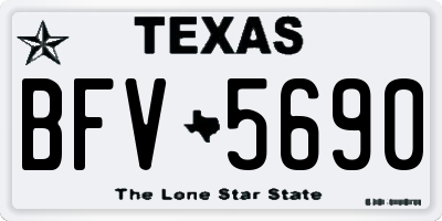 TX license plate BFV5690