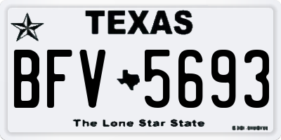 TX license plate BFV5693