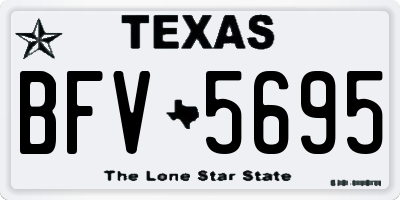TX license plate BFV5695