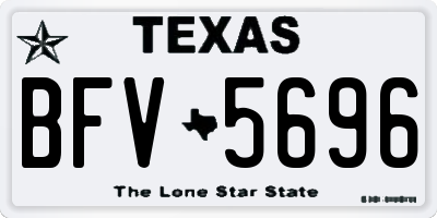TX license plate BFV5696