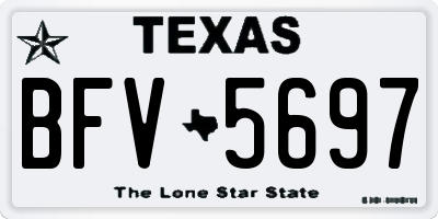 TX license plate BFV5697
