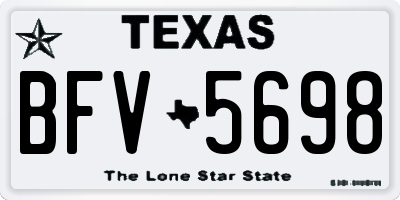 TX license plate BFV5698