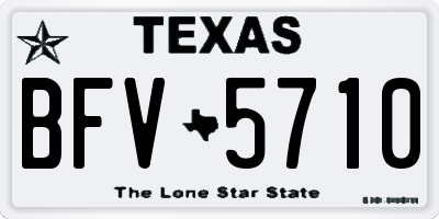 TX license plate BFV5710