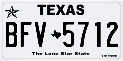 TX license plate BFV5712