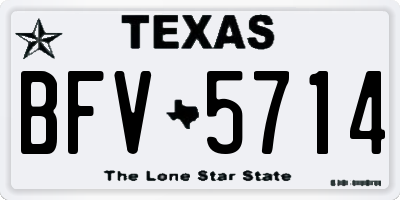 TX license plate BFV5714