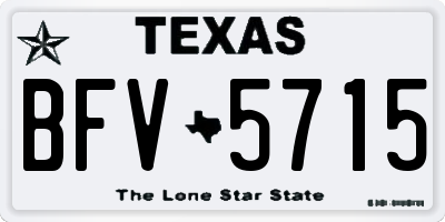 TX license plate BFV5715