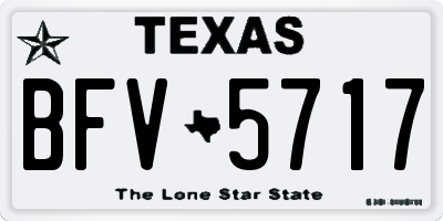 TX license plate BFV5717