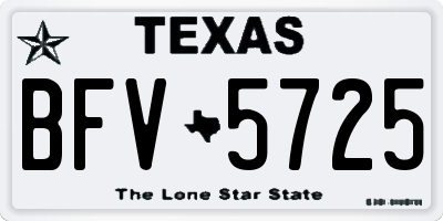 TX license plate BFV5725