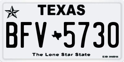 TX license plate BFV5730