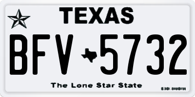TX license plate BFV5732