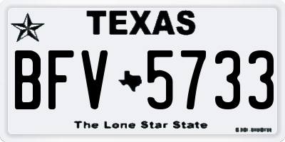 TX license plate BFV5733
