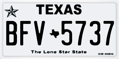 TX license plate BFV5737