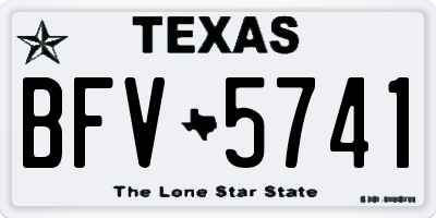 TX license plate BFV5741