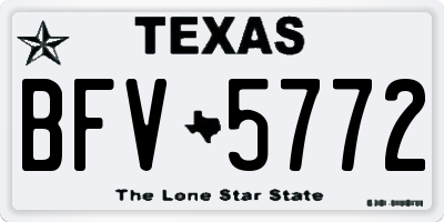 TX license plate BFV5772