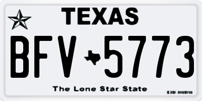 TX license plate BFV5773