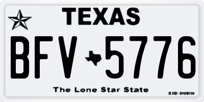 TX license plate BFV5776