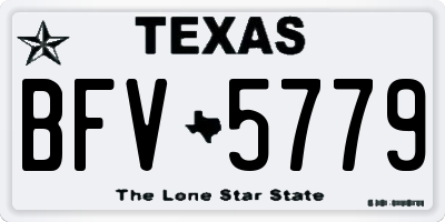 TX license plate BFV5779