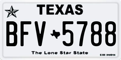 TX license plate BFV5788