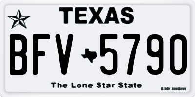 TX license plate BFV5790