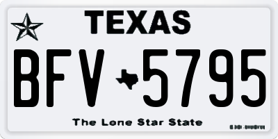 TX license plate BFV5795
