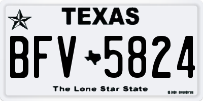 TX license plate BFV5824