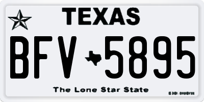 TX license plate BFV5895