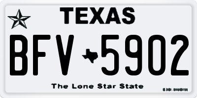 TX license plate BFV5902