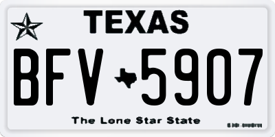 TX license plate BFV5907