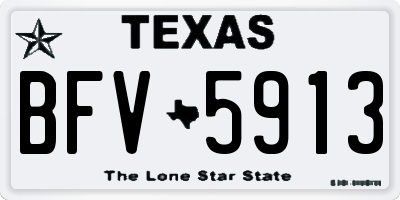 TX license plate BFV5913