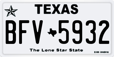 TX license plate BFV5932