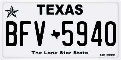 TX license plate BFV5940