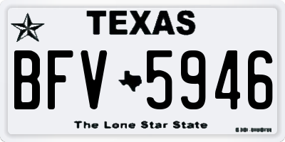 TX license plate BFV5946