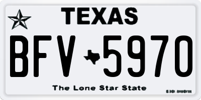 TX license plate BFV5970